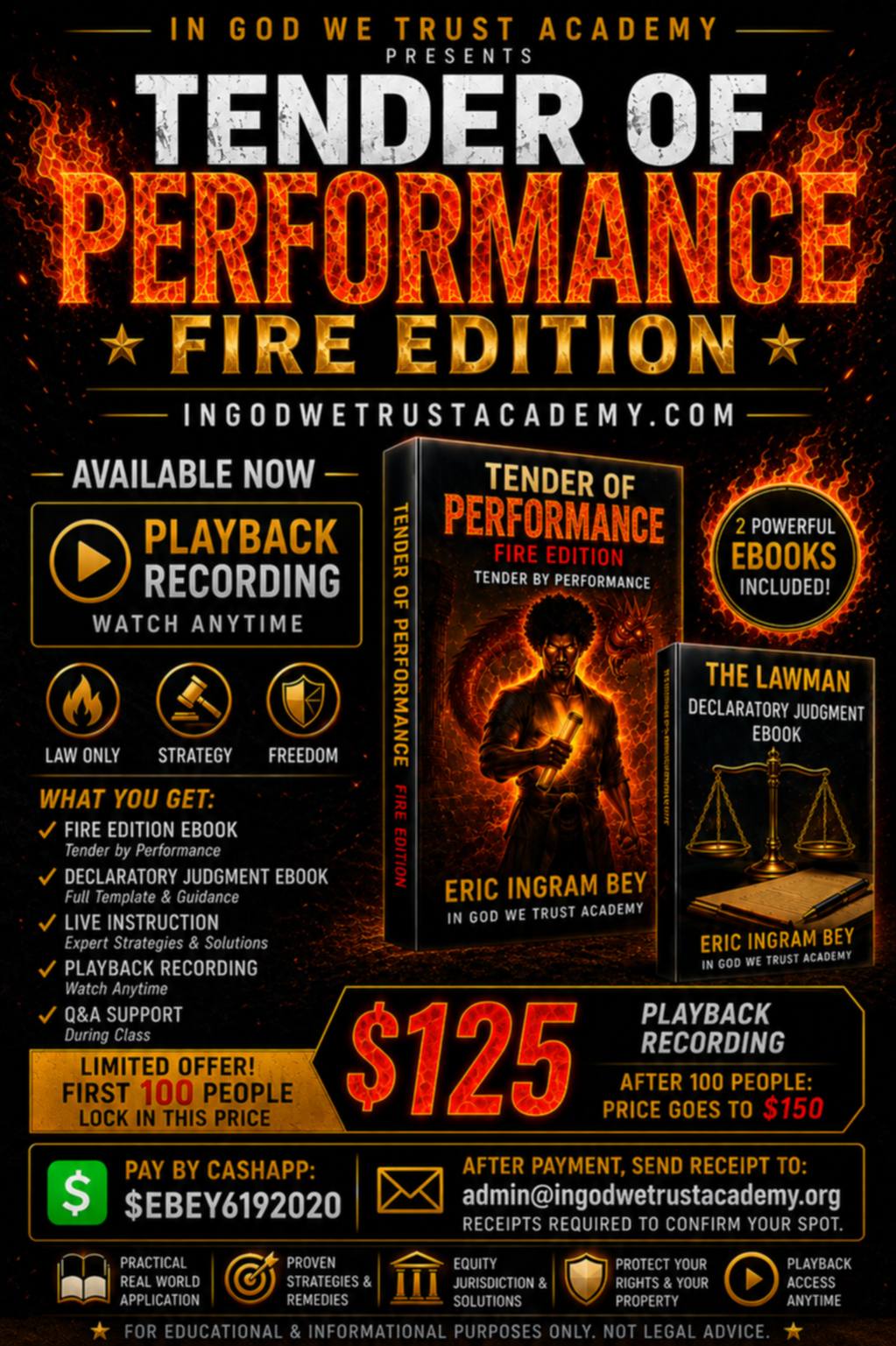 Tender of Performance Fire Edition Pop Up Class Replay (Please allow up to 48 hours for delivery of digital materials).