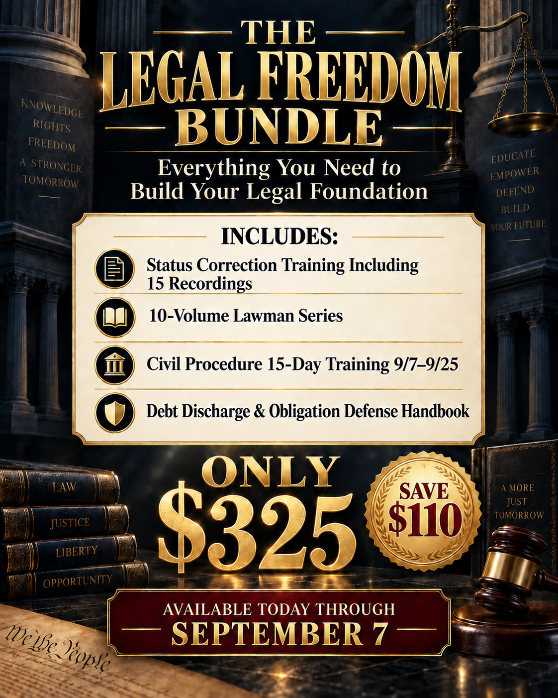The Legal Freedom Bundle – Labor Day Weekend Special (Please allow up to 48 hours for delivery of digital materials).