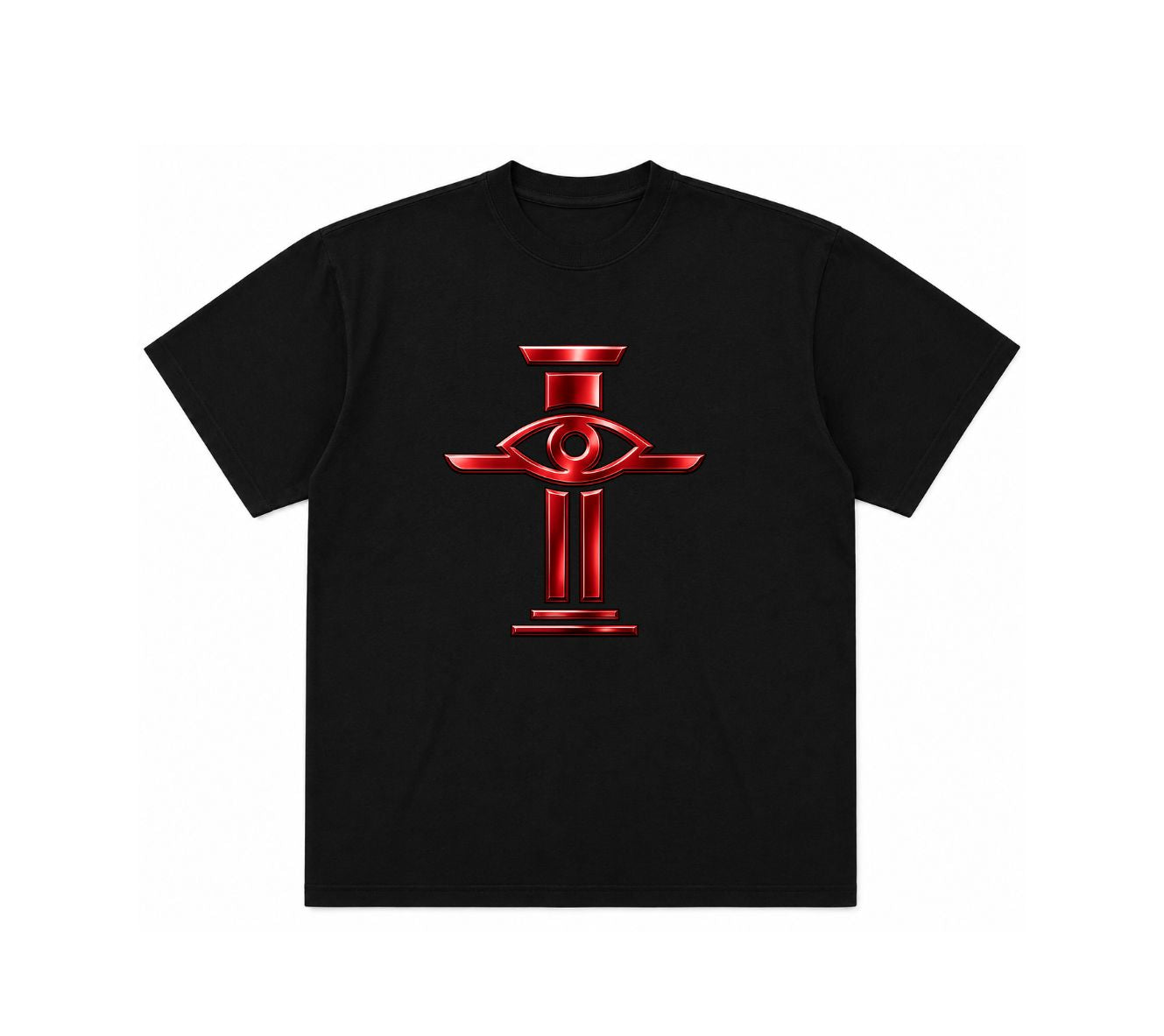 Metallic Red Emblem Tee