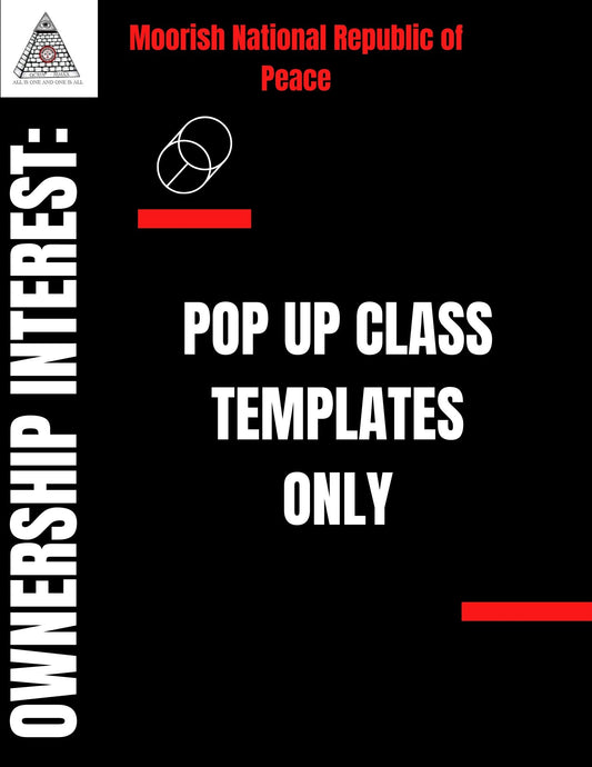 Ownership Interest Templates ONLY (Materials will be emailed within 72 hours)