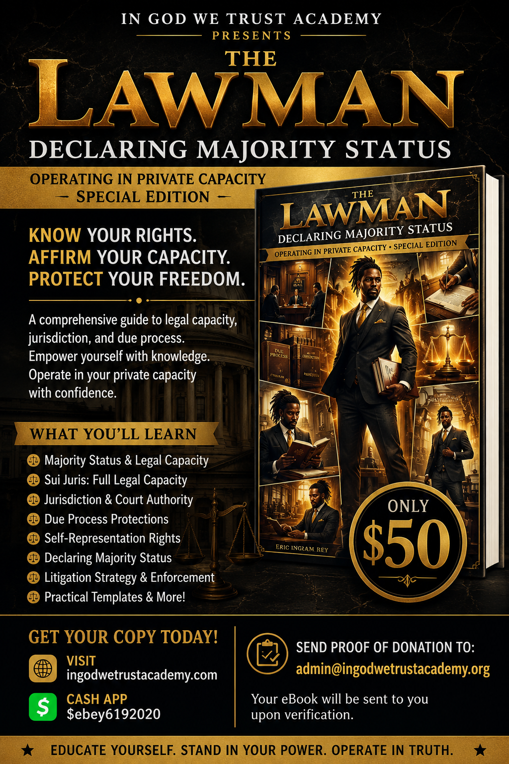 The Lawman Series: God's Law, My Salvation Declaring Majority Status Ebook (Please allow up to 72 hours for delivery of digital materials)