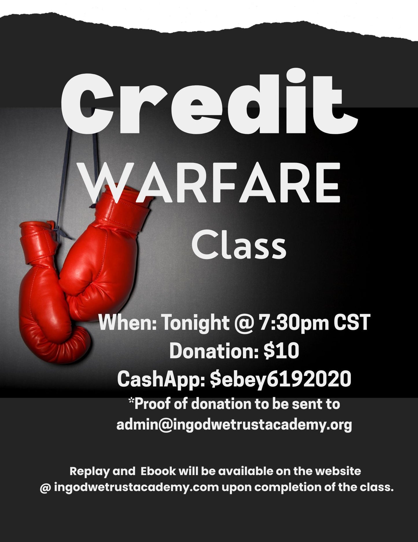 Credit Warfare Class Replay and Ebook