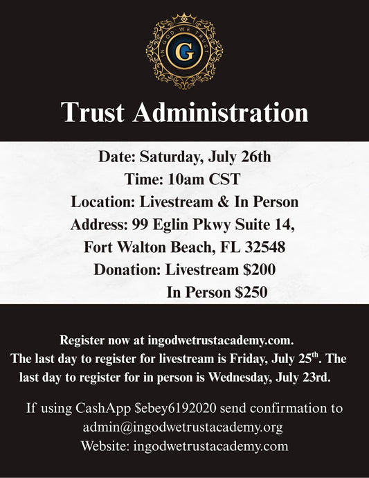 Trust Administration Conference-Destin, FL (Replay and Templates)