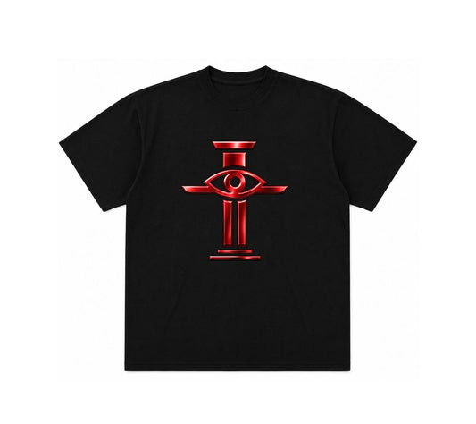 Metallic Red Emblem Tee